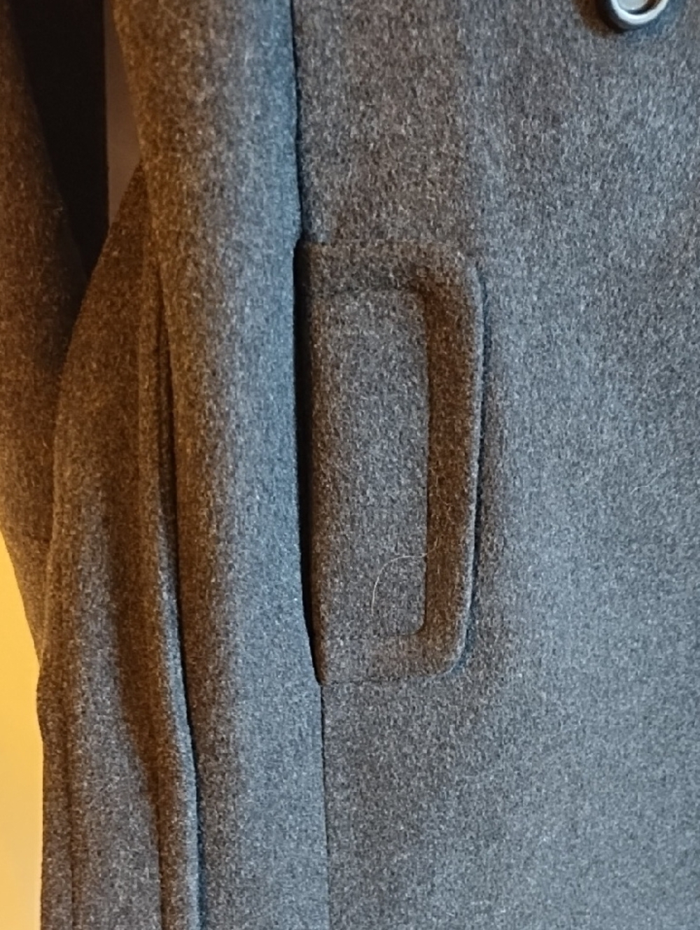 J. Crew Women's Dark Gray Wool Blend Double-Breasted Pea Coat - Picture 5 of 12